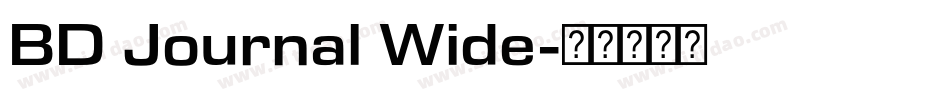 BD Journal Wide字体转换
